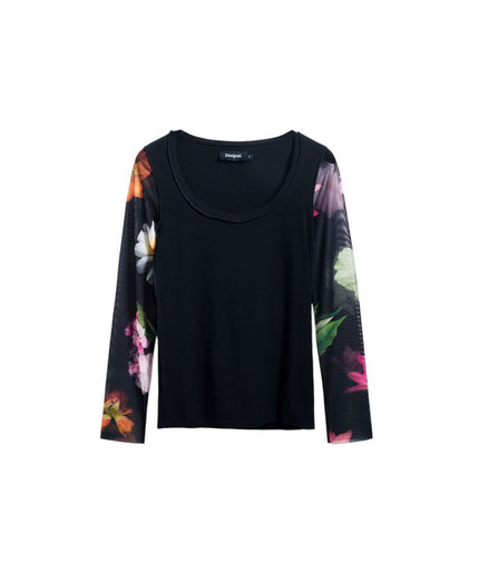 Desigual Black Cotton Tops & T-Shirt