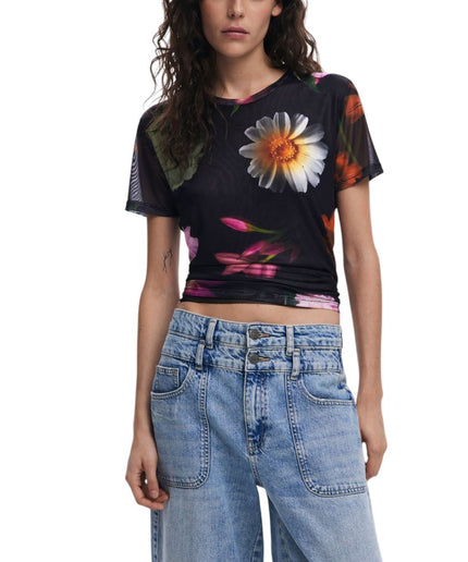 Desigual Black Polyester Tops & T-Shirt