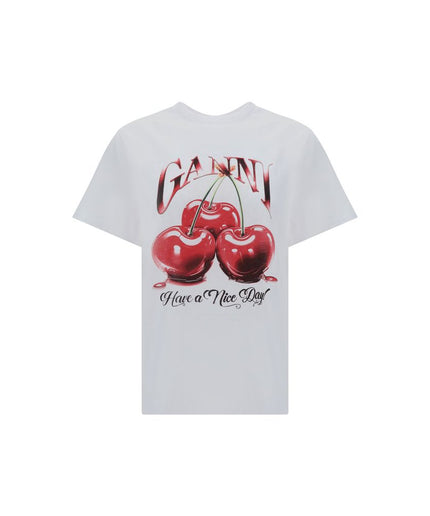 Ganni Cherry Relaxed T-Shirt