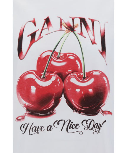 Ganni Cherry Relaxed T-Shirt