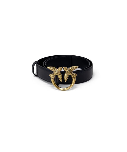 PINKO Black Leather Belt