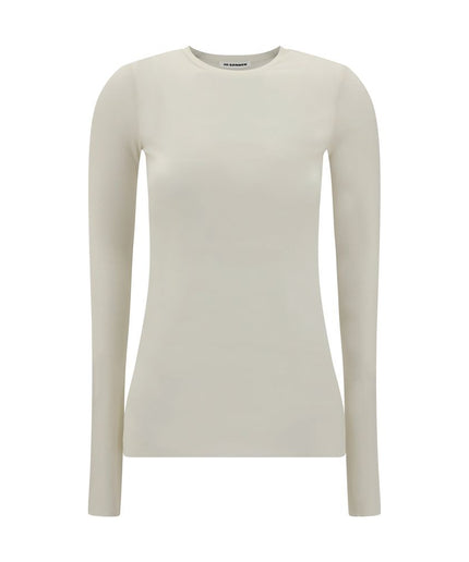 Jil Sander Semi-sheer Long Sleeve Top