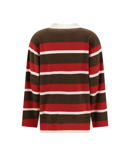 Guest in Residence Striped Polo Sweater