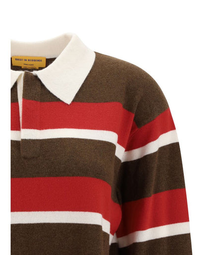 Guest in Residence Striped Polo Sweater