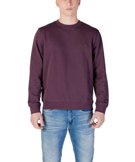 Hugo Boss Purple Cotton Sweater