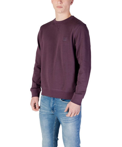 Hugo Boss Purple Cotton Sweater