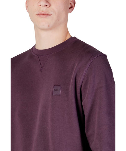 Hugo Boss Purple Cotton Sweater