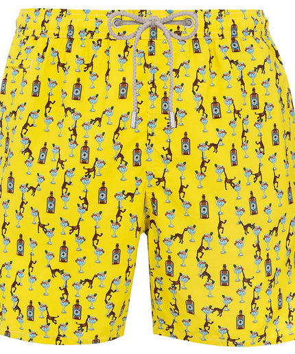 MC2 Saint Barth Yellow Polyester Men Swim Trunks