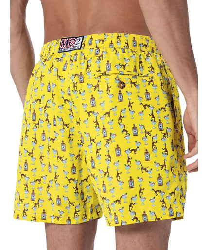 MC2 Saint Barth Yellow Polyester Men Swim Trunks