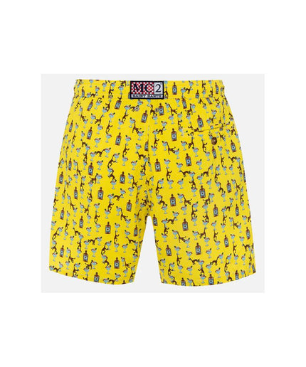 MC2 Saint Barth Yellow Polyester Men Swim Trunks