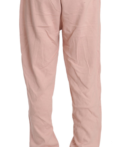 Billionaire Italian Couture Elegant Pink Cotton Sweatsuit Luxury Comfort