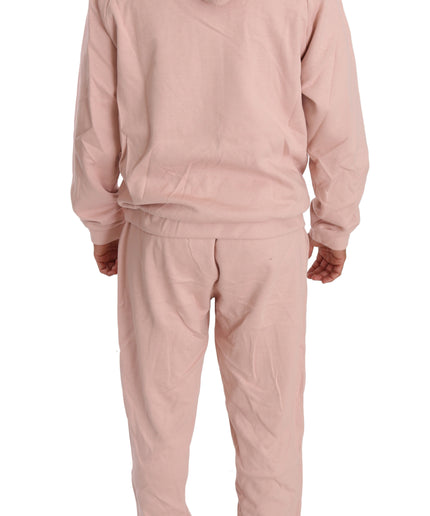 Billionaire Italian Couture Elegant Pink Cotton Sweatsuit Luxury Comfort