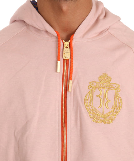 Billionaire Italian Couture Elegant Pink Cotton Sweatsuit Luxury Comfort