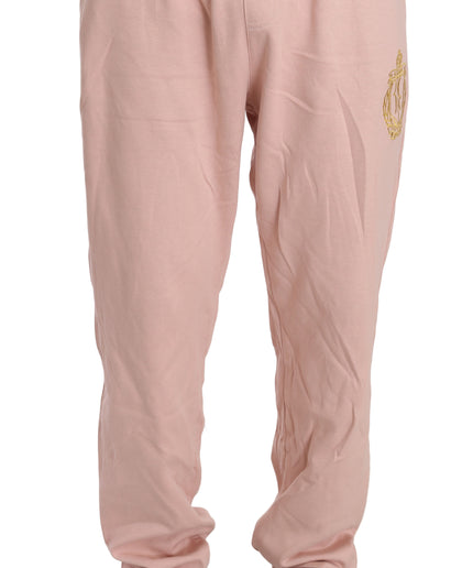 Billionaire Italian Couture Elegant Pink Cotton Sweatsuit Luxury Comfort