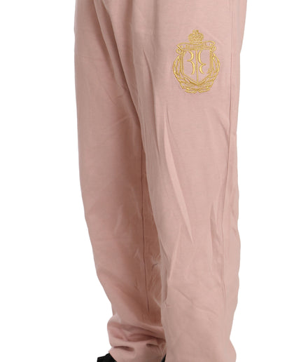 Billionaire Italian Couture Elegant Pink Cotton Sweatsuit Luxury Comfort