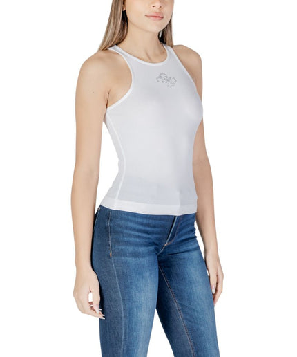 Guess White Polyester Tops & T-Shirt