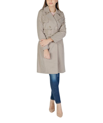 Guess Beige Polyester Jackets & Coat