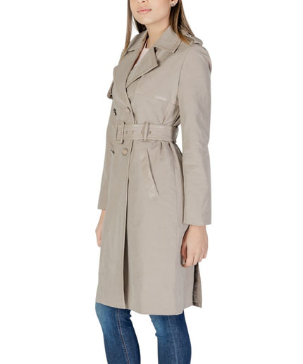 Guess Beige Polyester Jackets & Coat