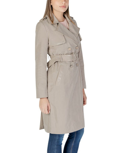 Guess Beige Polyester Jackets & Coat