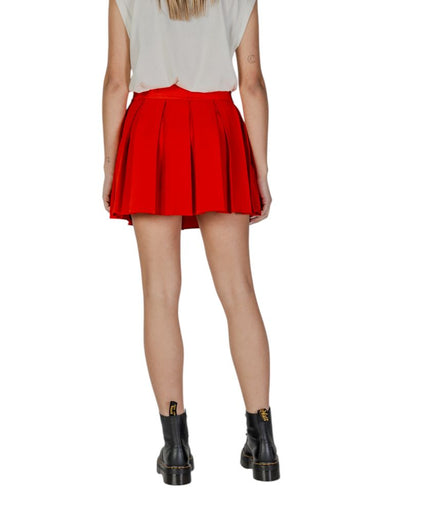 Only Red Recycled Polyester Skirt