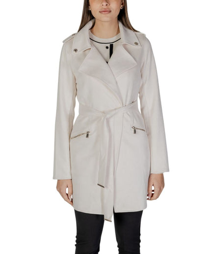 Morgan De Toi Cream Polyester Jackets & Coat