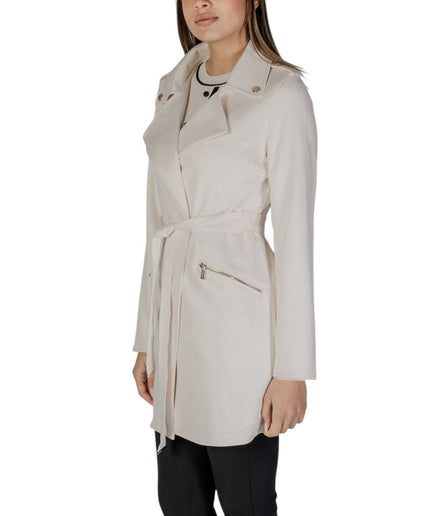 Morgan De Toi Cream Polyester Jackets & Coat