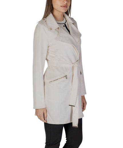 Morgan De Toi Cream Polyester Jackets & Coat