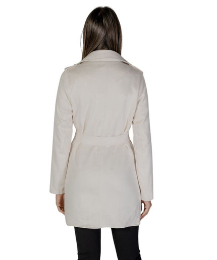 Morgan De Toi Cream Polyester Jackets & Coat