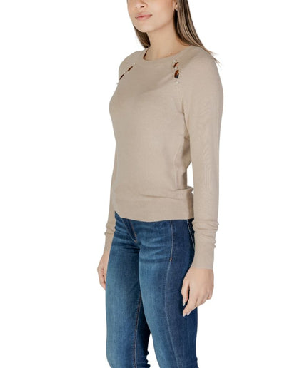 Only Beige Viscose Tops & T-Shirt