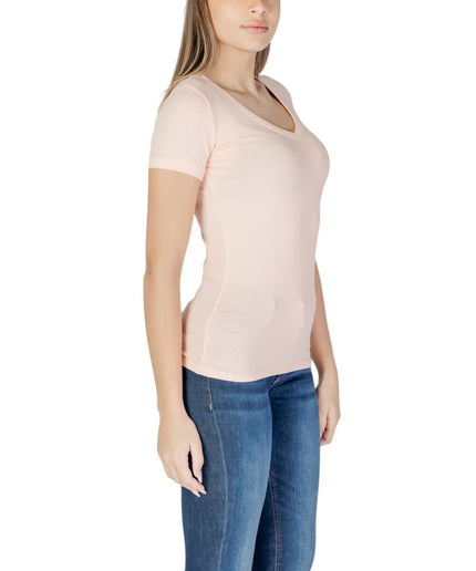 Guess Pink Cotton Tops & T-Shirt