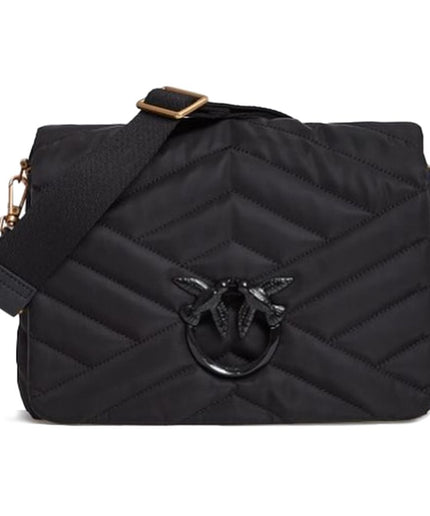 PINKO Black Nylon Crossbody Bag