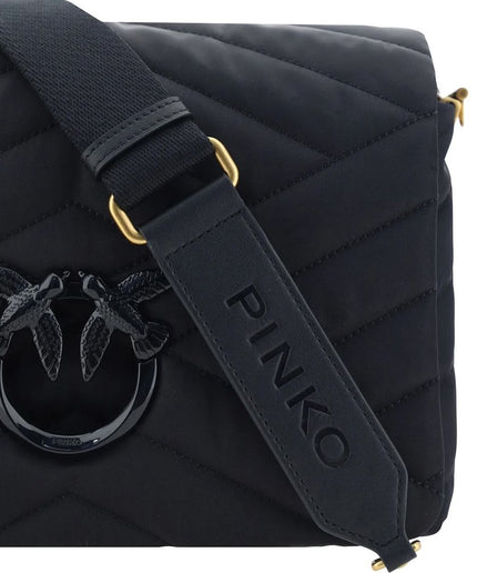 PINKO Black Nylon Crossbody Bag