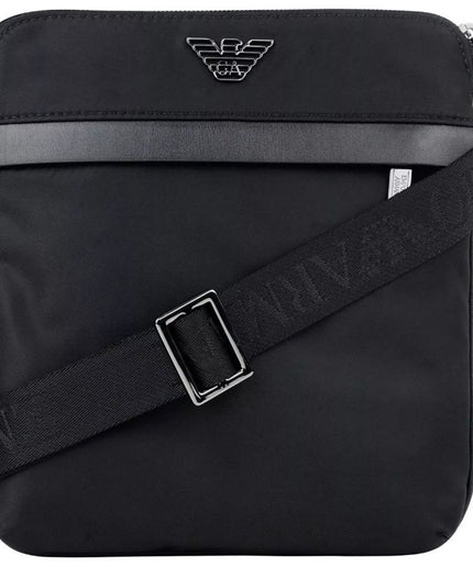 Emporio Armani Black Nylon Men Messenger Bag