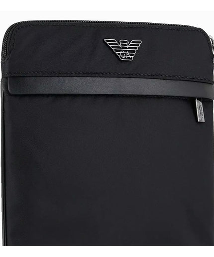 Emporio Armani Black Nylon Men Messenger Bag