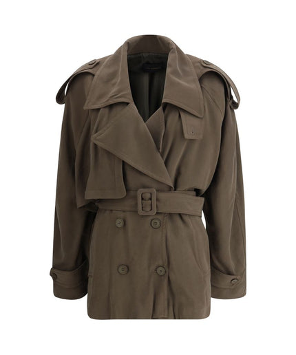 The Andamane Double-breasted Short Trench Coat