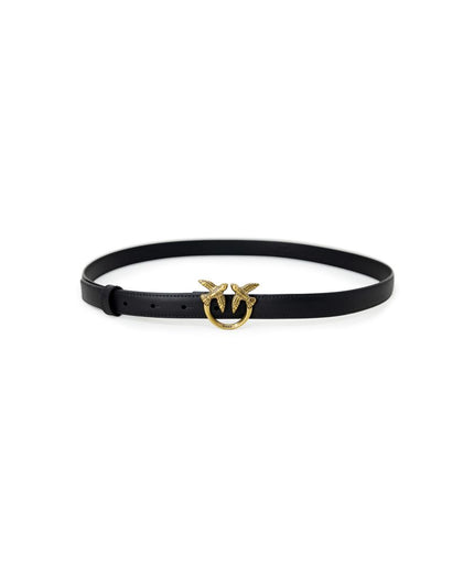 PINKO Black Leather Belt