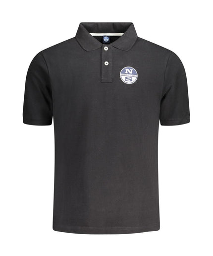 North Sails Black Cotton Polo Shirt