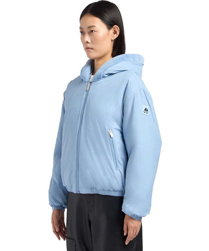 Moose Knuckles Light Blue Nylon Jackets & Coat