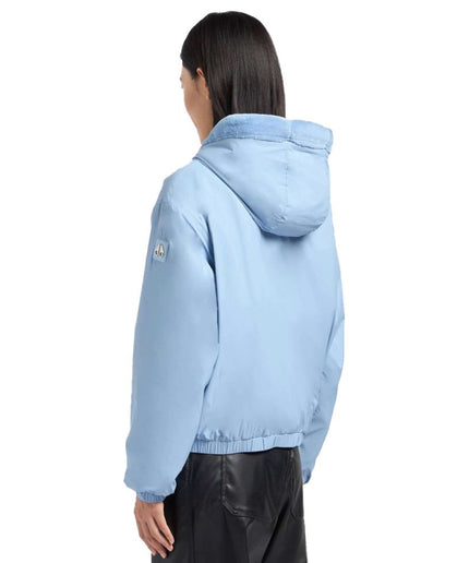 Moose Knuckles Light Blue Nylon Jackets & Coat