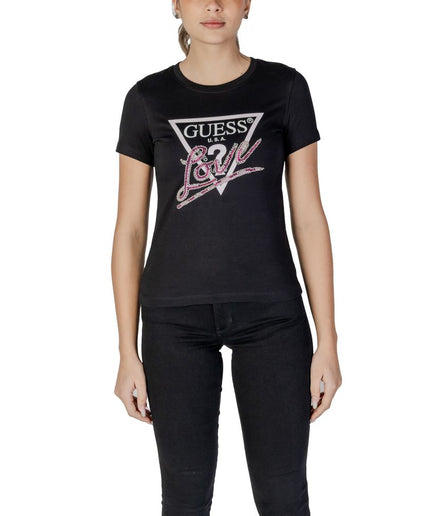 Guess Black Cotton Tops & T-Shirt