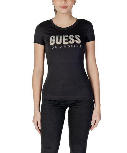 Guess Black Cotton Tops & T-Shirt