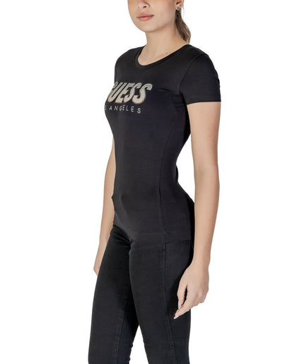 Guess Black Cotton Tops & T-Shirt