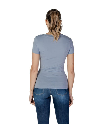 Guess Blue Cotton Tops & T-Shirt