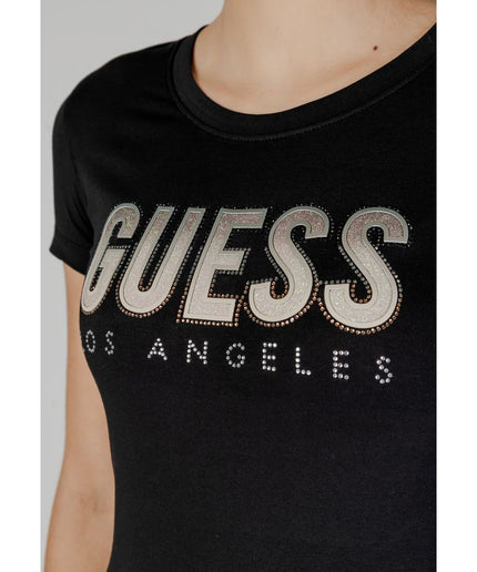 Guess Black Cotton Tops & T-Shirt