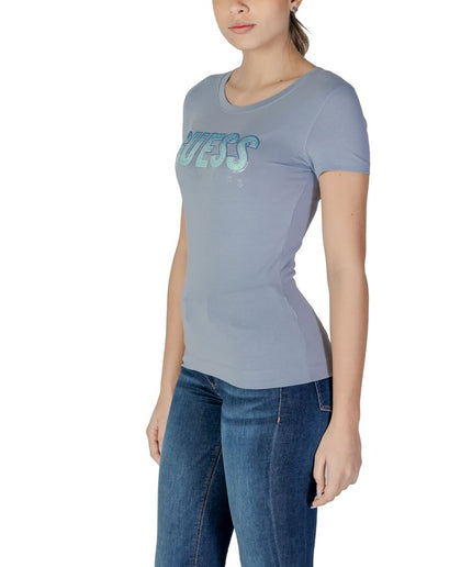 Guess Blue Cotton Tops & T-Shirt