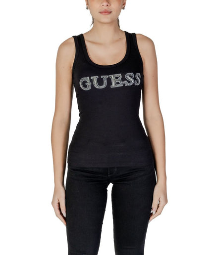 Guess Black Cotton Tops & T-Shirt