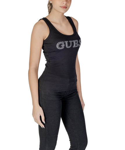 Guess Black Cotton Tops & T-Shirt