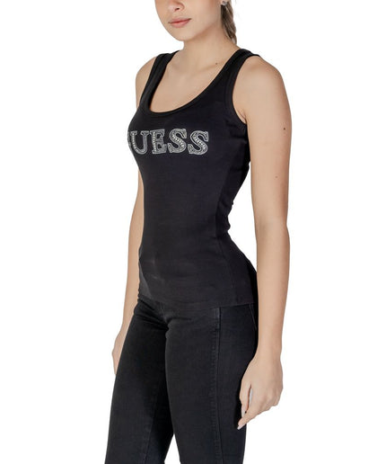 Guess Black Cotton Tops & T-Shirt