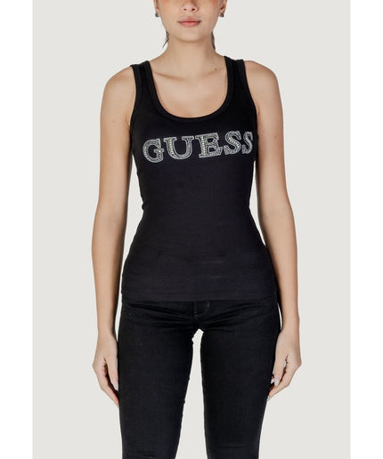 Guess Black Cotton Tops & T-Shirt