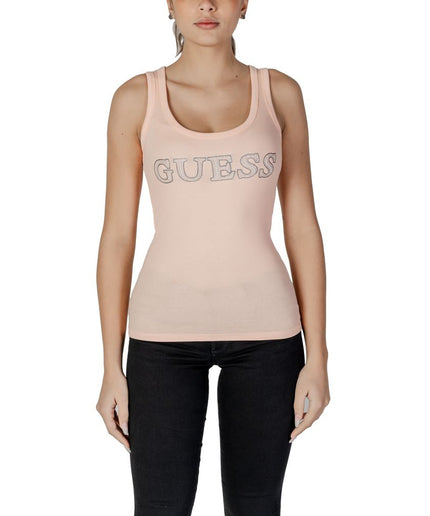 Guess Orange Cotton Tops & T-Shirt